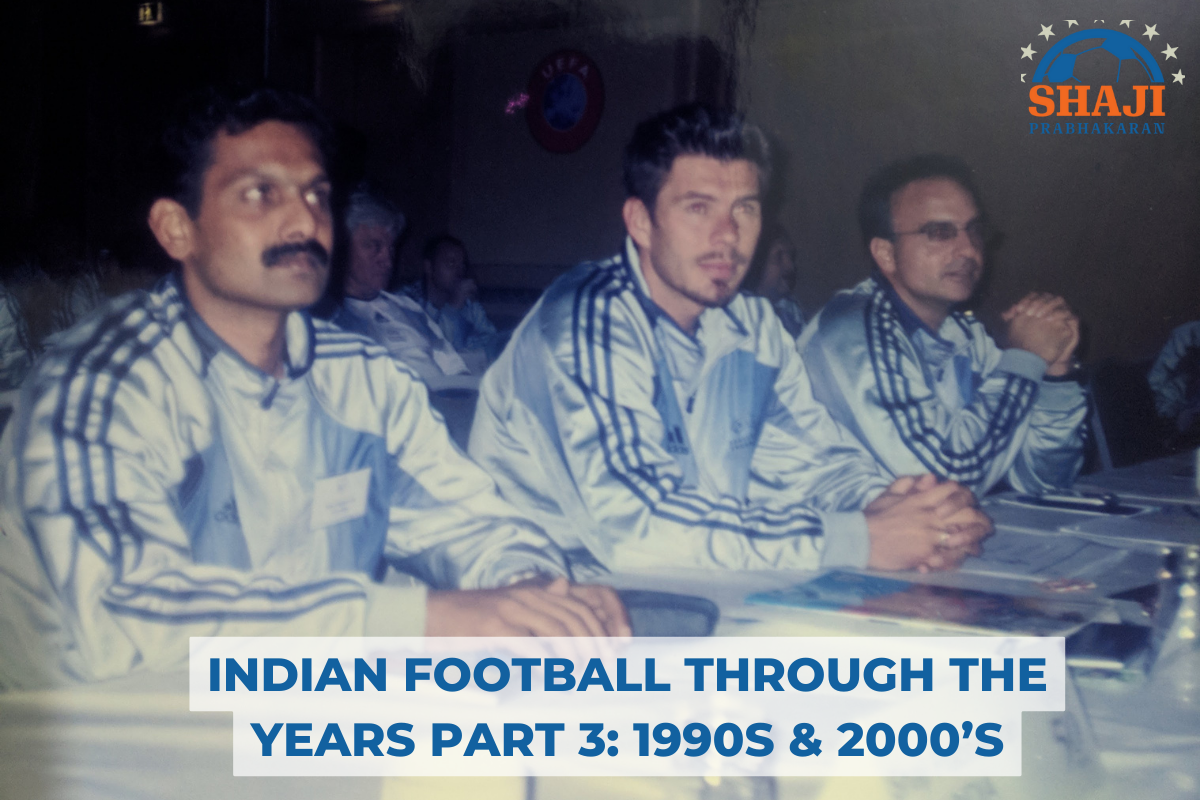At the start of the 90’s Indian football was already in transition of decline as Indian football couldn’t win anything creditable as they did during the 80’s. The new generation of Indian footballers had some great talents but times were different, with the advent of satellite channels in India fans and lovers of the game started to see European and world football live on TV . Further with the introduction of the FIFA rankings and live European football Indian fans and public were able to see the huge gap that existed between India and world football. This situation played a role in fading the popularity of football in many parts of the country, which started in the mid 80’s but had peaked during the 90’s. India won the inaugural SAARC Cup in 1993 in Lahore and finished runner-up in Colombo two years later. By 1997 the competition had been renamed as the SAFF Championship and Indian managed to win both the 97 and 99 edition of the tournament when they hosted it in Goa. But this was just about the highlight Indian football got on the international stage during this period as they no more were good enough to qualify for the Asian Cup or the Olympics. THE NATIONAL FOOTBALL LEAGUE Though football couldn’t achieve much success at the international stage but domestically the governing body decided to launch a National League in 1996 (17 December 1996) for the first time in its history, which provided a big boost to domestic football. No doubt the domestic transfer market and players value went up significantly since 1997 and with Star TV broadcasting live Philips National League in 1996 football again hit the headlines for all the right reasons but unfortunately the momentum gained and the euphoria of the NFL in 1996 could not be sustained, primarily due to the broadcaster’s not getting up linking facilities to broadcast the match live in 1997 in the second edition of the league. Start of the National League brought many changes in Indian football but clubs hardly brought any structure, system or added any competency to engage fans or to boost commercial revenues or focused on youth development or facility development. This situation did not help the clubs or Indian football to fill the gap and unfortunately there was no club licensing system or any kind of regulation binding the clubs to adopt any best practices. Due to poor infrastructure and unprofessionalism from its clubs the league suffered majorly, one of the clubs in the league, FC Kochin went defunct in 2002 after it was revealed that the club had not paid salaries to its staff and players on time. Thought with the advent of the National League clubs outside Kolkata started recruiting better players and that is the reason JCT won the inaugural league in 1996-97 season. Before that it was only Kolkata, which would doll out record cash to sign players but with the start of the NFL the number of players receiving decent salaries went up significantly and that attracted new avenues especially for the Northeastern players, that too predominantly from Manipur. It was not only the player’s salary that went up but also coaches salary went up significantly. The NFL created a demand for good domestic coaches including foreign coaches. Thus with the demand and level going up many ex- players started to take serious AFC Coaching License courses in India starting from the late 90’s. And no doubt Goa has also thrown up many talented players during the 90’s such as Bruno Coutinho who is regarded as one of the best Goan players of the 90’s. After the 2006-07 season, the National Football League was rebranded as the I-League for the 2007-08 season. The league’s first season consisted of eight team from the previous NFL campaign and two teams from the second division to form a 10 team league. Oil and Natural Gas Corporation (ONGC), the title sponsors of the NFL, were named as the title sponsors of the I-League before the league kicked-off in November 2007. IM VIJAYAN During the 90’s Indian football saw many great talents come up who went on to create history as well .. M_Id_313695_IM_Vijayan IM Vijayan one of the best players of the 90’s and one of the top 5 players in Indian football history. He was one of the star attractions of the NFL and with his dazzling skills and goals he was the darling of fans in many parts of India. Vijayan was crowned the Indian Player of the year in 1993, 1997 and 1999, the first player to win the award multiple times. He made his debut in international football in the year 1989 and formed one of the deadliest forward lines with Baichung Bhutia that the Indian football has ever seen. Vijayan was part of the victorious Indian team in 1999 South Asian Football Federation Cup where he scored one of the fastest international goals in history during the tournament, hitting the net against Bhutan after only 12 seconds. IM Vijayan was also awarded the Arjuna Award in 2003. BAICHUNG BHUTIA Baichung Bhutia was the star power of the 90’s and went on to become one of the best India has ever produced. Considered to be the torchbearer of Indian football in the international arena, he was nicknamed the “Sikkimese Sniper” because of his shooting skills in football. India's Bhaichung Bhutia celebrates the goal against Sri Lanka during the 14th Nehru Cup International Football Tournament at Ambedkar stadium in New Delhi on August 26, 2009. India led 1-0 during halftime.AFP PHOTO/Prakash SINGH (Photo credit should read PRAKASH SINGH/AFP/Getty Images) Three time Indian Player of the Year IM Vijayan described Bhutia as “Gods gift to Indian football” Bhutia became the first Indian footballer to sign a contract with a European club FC Bury and only the second player to play professionally after Mohammed Salim. Bhutia started his footballing career at East Bengal and won his first league title with JCT Mills. He is India’s most capped player with 104 international caps to his name and in 2009 Nehru Cup he received his 100th international cap for India. Further more he became the nineteenth footballer to be awarded the Arjuna Award by the Indian government in 1999. Bhutia was given a star studded farewell as he played his last game with the national team against the German giants Bayern Munich on 10 January 2012 at the Jawaharlal Nehru Stadium, Delhi. IndiaBaichung Bhutia against Bayern Munich THE REBIRTH OF INDIAN FOOTBALL In 2003 Stephen Constantine was named the AFC Manager of the Month although India failed to qualify for the 2004 Asian Cup, the senior team shone in a silver medal winning performance in the inaugural Afro Asian Games with victories over Rwanda and Zimbabwe who were then 85 places ahead of India in the world rankings. The LG Cup win in Vietnam under Stephen Constantine was one of the few bright sports in the early part of the 2000’s.It was India’s first victory in a football tournament outside the subcontinent after 1974. As a result Indian football steadily gained greater recognition and respect both within the country and abroad. But India could not do much when they lost to Pakistan and Bangladesh in the 2003 SAFF Cup and defeats in the 2006 World cup qualifiers meant Stephen Constantine was sacked. Much travelled and experienced coach Bob Houghton was later appointed the national team coach in 2006, under Houghton India saw a huge revival in World Football as the team won the first its first ever Nehru Cup in 2007 beat Syria 1-0, the following year they lifted the 2008 AFC Challenge Cup and qualified for the 2011 AFC Asian Cup. In August 2009 India won the Nehru Cup again beating Syria on penalties (6-5)